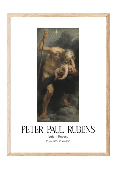 Postifull Peter Paul Rubens - Saturn Rubens, slika u drvenom okviru, umetničk...