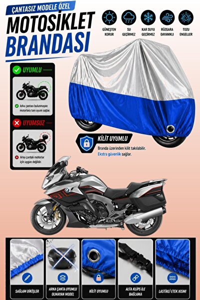 Cemku Twin Top Gray - Bottom Blue Bmw K 1600 Gt Compatible Engine Cover, Rear...