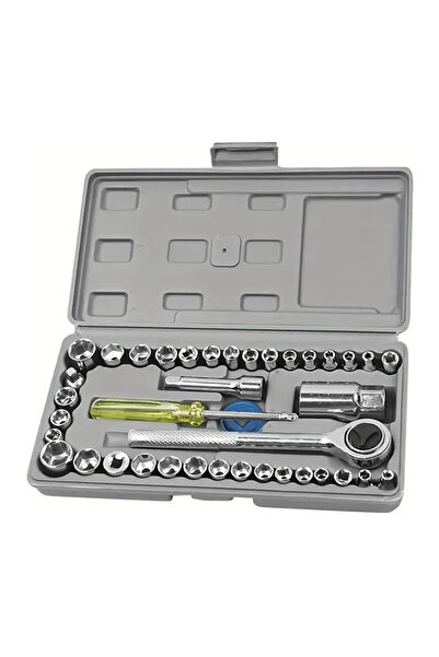 OEM Socket wrench set 40 pieces metric and SAE system gray box