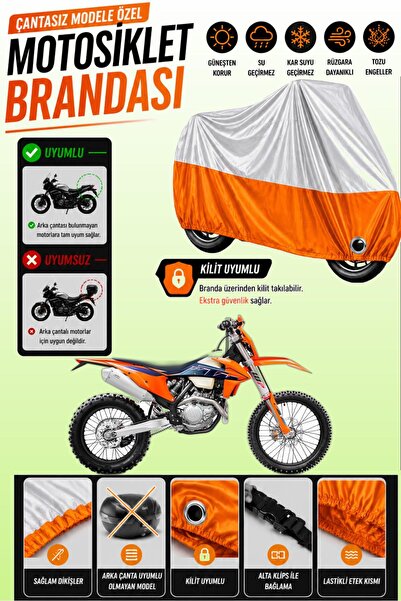 Cemku Twin غطاء محرك متوافق مع KTM 530 EXC باللون الرمادي من الأعلى والبرتقال...