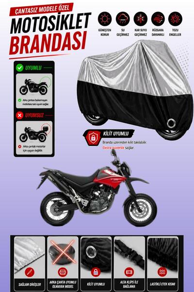Cemku Twin غطاء محرك ياماها XT 660 X باللون الرمادي من الأعلى والأسود من الأس...