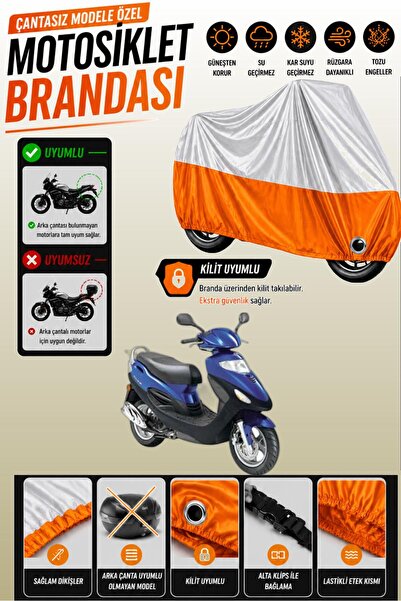 Cemku Twin غطاء محرك متوافق مع Kymco Movie XL 125 باللون الرمادي من الأعلى وا...