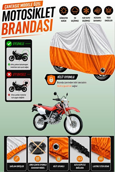 Cemku Twin غطاء محرك متوافق مع هوندا XR 250 R باللون الرمادي من الأعلى والبرت...