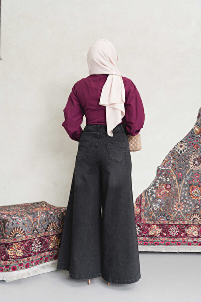 Neways 1162-Denim Pantolon Etek Füme