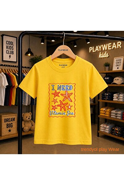 playwear Sea Star 2026 Νέα σεζόν με στάμπα 100% παιδικό unisex μπλουζάκι 5 6 ...