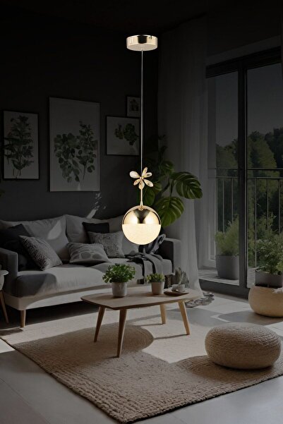 ILGAZ AYDINLATMA TEKLİ ŞEKER TOP ROSE GOLD 3 RENK LEDLİ SARKIT