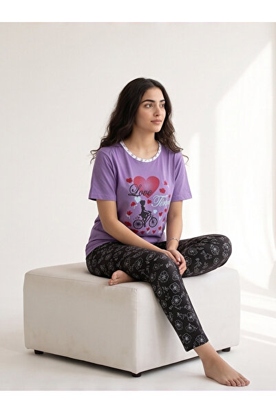 Bousni 2 Piece Shirt and Pajama Cotton Outfit, Soft Summer Loungewear/ Nightwear