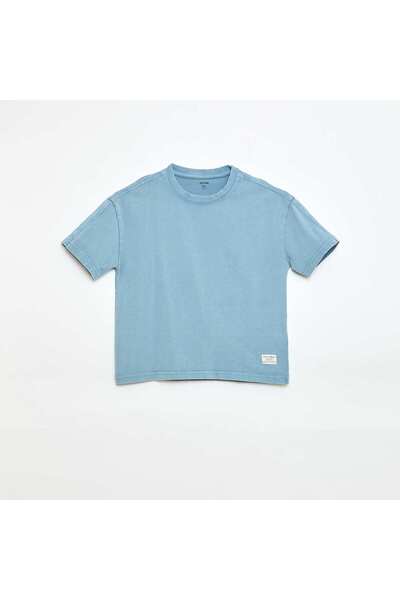 KIABI Oversized Washed-Effect T-Shirt Blue