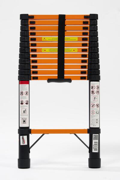 CARDİLİFE 3.8 Metre 13 Basamaklı Teleskopik Çelik Merdiven