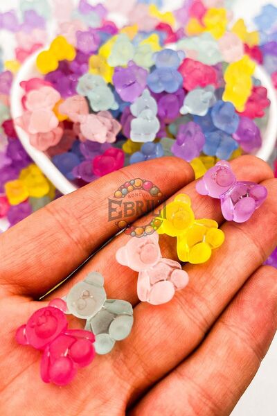 E.B EBRULİ BONCUK Mystic Teddy Bear Colorful Mixed Transparent Beads Jewelry ...