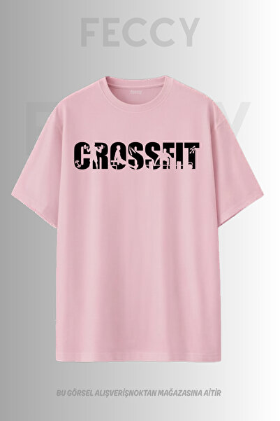 FECCY Tricou unisex supradimensionat cu imprimeu Hunter, tematică Crossfit, p...