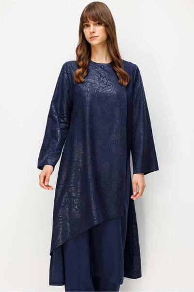 Micca FLORAL Özel Desen Soft Kumaş ve Yaka Kol İpekçe Garni Zamansız Pantalon...
