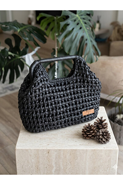 Bayka Handmade PARLAK RAFYA BURSLU ÇANTA