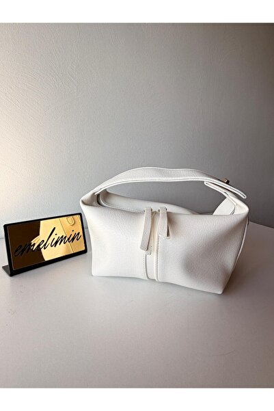 emelimin Women's White Aura Mini Bag – Minimal Design Shoulder & Hand Bag