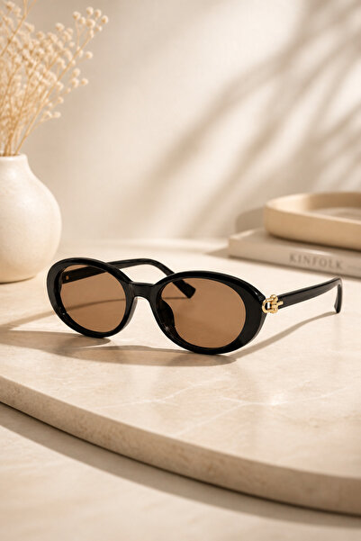 PİYESBOUTİQUE Niva Oval Sunglasses for Women, Uv Protection, Retro Vintage De...