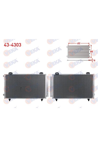 OTOCO Toyota Corolla (_E12_) 1.4 VVT-I A-T / M-T 2002-2007 Klima Radyatoru