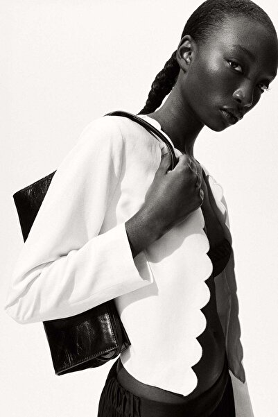 H&M Scalloped-edge jacket