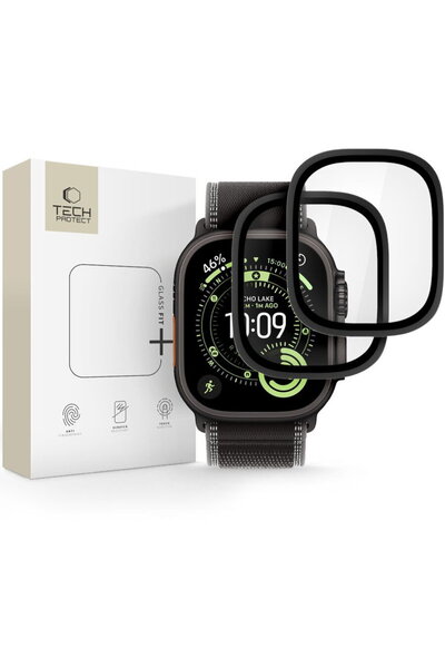 Tech-Protect Protecție din sticlă securizată, pachet de 2, pentru Apple Watch...