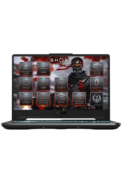 ASUS TUF Gaming A15 Ryzen 7 7445HS 16GB 512GB SSD 4 GB RTX3050 144Hz 15.6" W1...