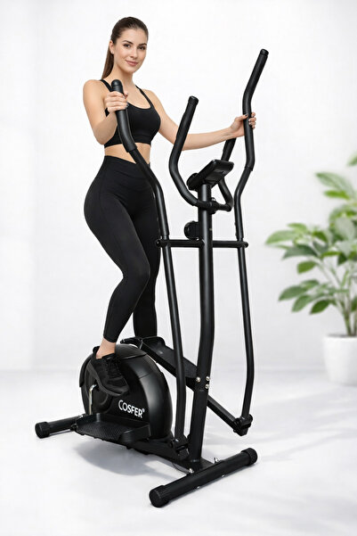 Cosfer Eliptik Bisiklet Manyetik Sessiz Cross Trainer Ev Tipi Kardiyo Spor Aleti 120 KG Taşıma Kapas