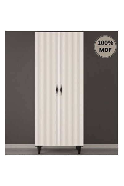 comiet Lale 2 Kapak Mdf Ayaklı Tasarım Gardırop