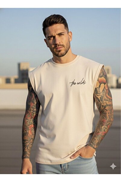 FAVORİST The Wilds Printed Men's Zero Sleeve Sportsman Sleeveless Tshirt
