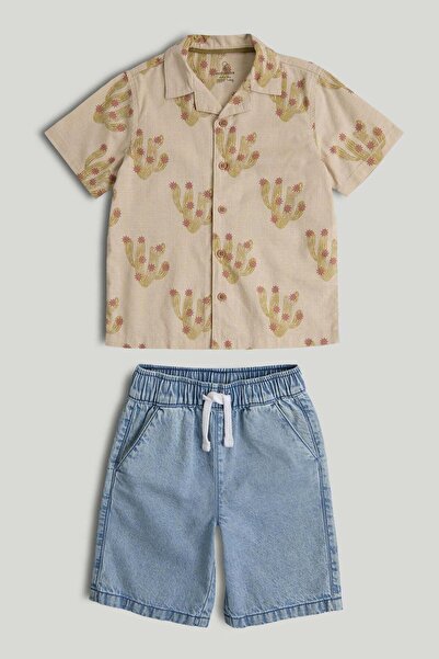 MOTHERCARE طقم قميص وشورت بتصميم الصبار