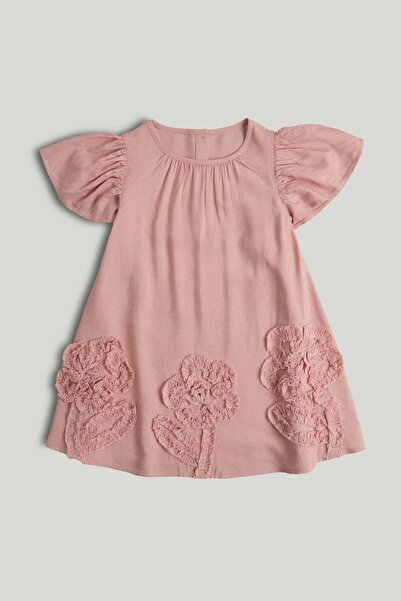 MOTHERCARE فستان وردي مزين بالزهور
