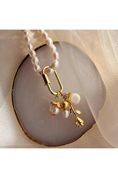 ZEZ PEARL JEWELRY Tasarım Charmlı İnci Kolye
