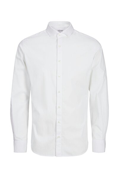 Jack & Jones Cămașă bărbătească cu mânecă lungă, JPRBLAJAXON, Slim Fit, Alb, M