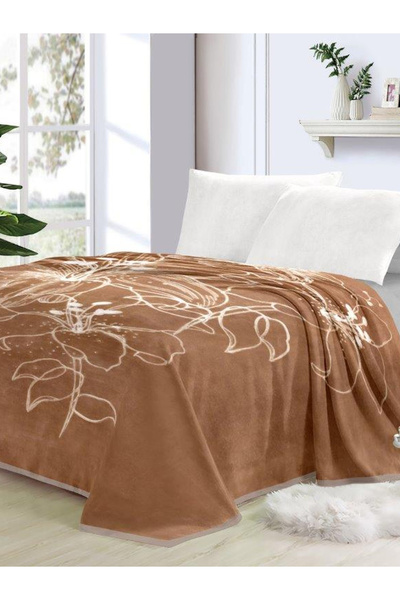 Valentini 2-Ply Embossed Blanket King 200X240Cm - Golden
