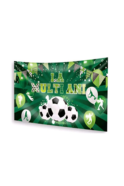 Mirific Party Decorative textile panel white, black, green, 120x68 cm, footba...