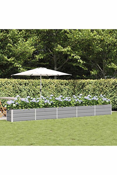 vidaxl Jardiniera Gri deschis 480 x 50 x 45 cm Otel Galvanizat