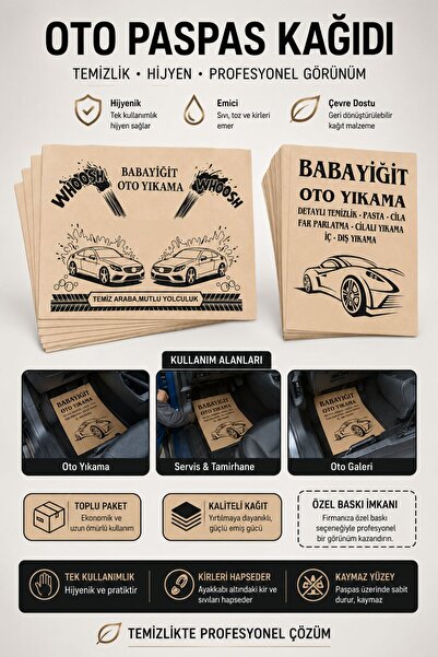 FİRMANIZA ÖZEL BASKILI OTO PASPAS KAĞIDI --1.000 ADET --35 X 50 CM - 140 GR.