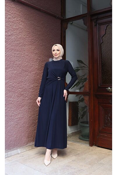 NİSUM MODA Yan Tokalı Sandy Elbise