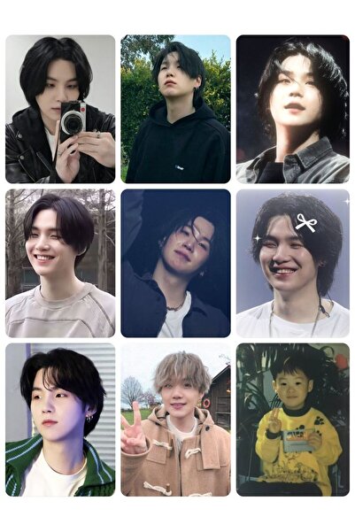 sevimliflower SUGA BTS 1 ADET FOTOKART PVC KAPLI 9*6 CM 6 ADET ALINDIĞINDA 3 ...