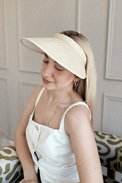 BeeYouStudio Women's Premium Quality Straw Visor Hat - Hijab Compatible