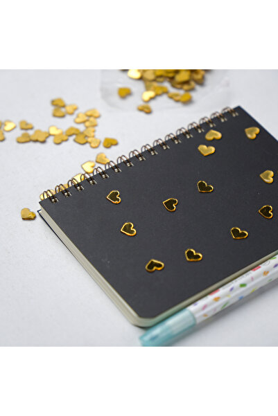 HippoDeco Gold Pleksi Ayna Kalp Süs 100’lü Set – Parlak Dekoratif Kalp Aksesuar