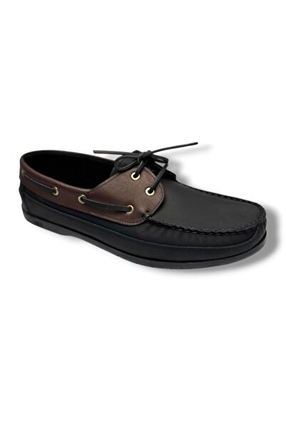 Cakgo 4774-26 Pantofi pentru bărbați cu șireturi din piele naturală Negru Mar...