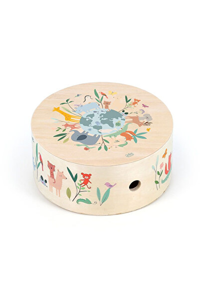 Vilac Wooden cajon drum - Animal design -