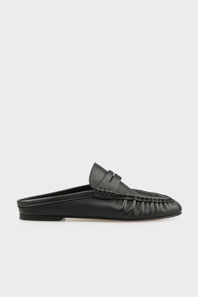 Elle Shoes Siyah Deri Kadın Terlik