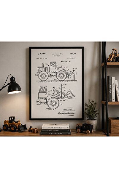 Pegziz Scoop Patent Crtež Grafikon Igračka Inženjerska Mašina Zidni Dekor Slika