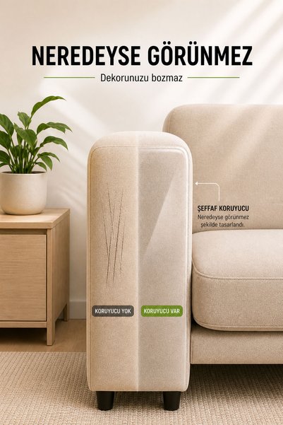 AYACO TREND Kedi Koltuk Tırmalama Koruyucu Şeffaf Yapışkanlı Mobilya Tırmalama Önleyici Bandı 20x50 Cm