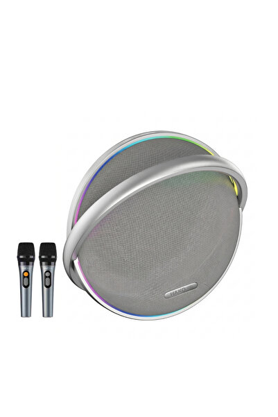 hakopro 300W 30000 mAh Rgb Ledli Mikrofonlu Gri Hoparlör H709GR