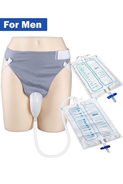 DMYRDH Wearable Urinal Collector with Reusable Silicone Urine Catheter Bag 20...