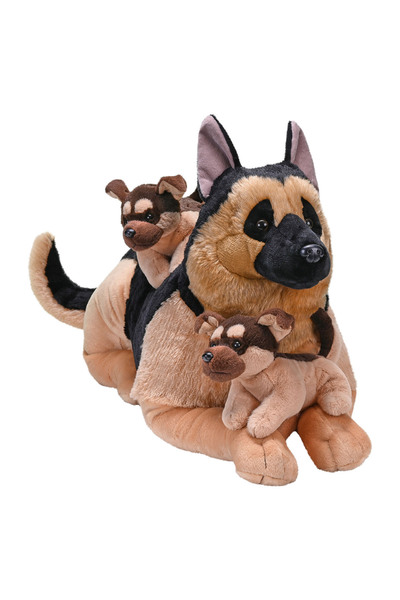 Wild Republic Jumbo Boy Yavrulu Alman Çoban Köpeği 75 cm 27477