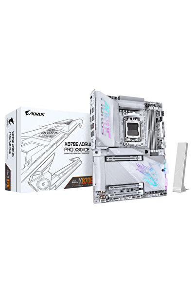Gigabyte Placă de bază X870E AORUS Pro X ICE AM5 ATX, DDR5, WiFi 7, PCIe 5.0