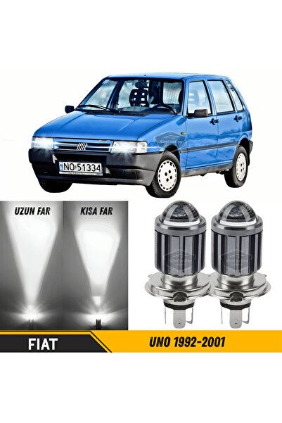 ŞüsCarOto Aksesuar Fiat Uno 1992-2001 Uyumlu Mercekli Far Ampulü Led Xenon Be...