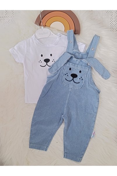 Baby Buu Ear Detailed Baby Boy Summer Salopet Gardener Overalls Set 6-9 Months, 9-12 Months, 12-18 Months, 18-24 Months