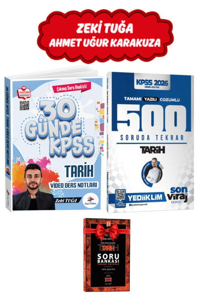 Dizgi Kitap Zeki Tuğa 2026 KPSS 30 Günde Tarih Çıkmış Soru Analizli Video Der...